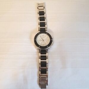 New Studio Time Black Silver Chunky Watch